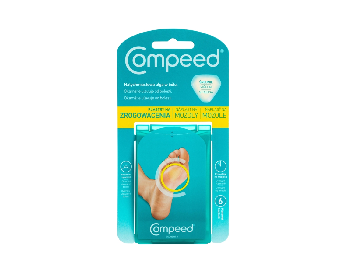 Compeed, Apósito para callos, 4,4 cm x 4,5 cm, 6 unidades Magnapharm