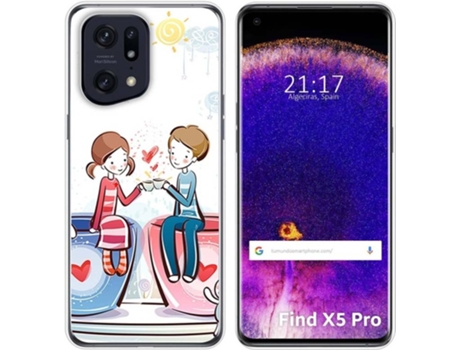 Carcasa para Oppo Find X5 Pro 5G TUMUNDOSMARTPHONE Dibujos Café Multicolor