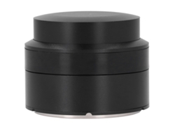 Apisonador de café de acero inoxidable de 58 mm con base plana y nivelador para cocina residencial y otros usos.