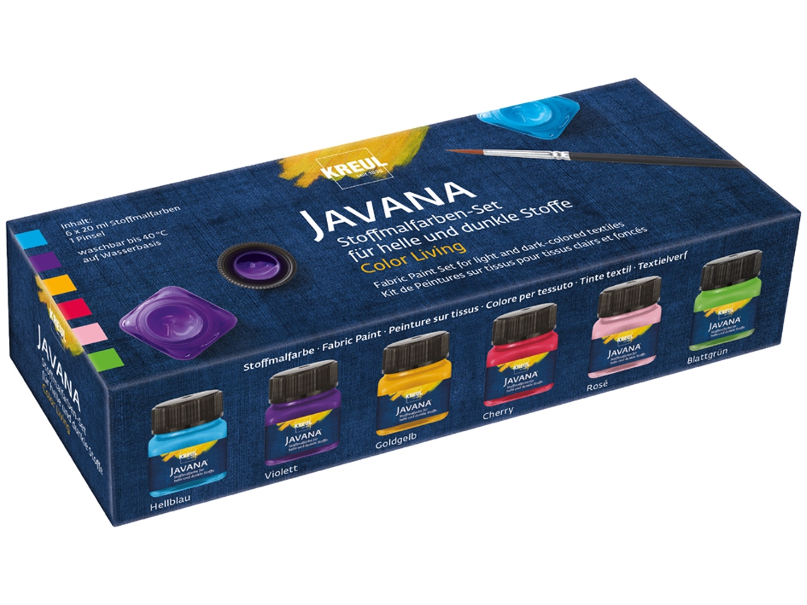 Tinta Textil KREUL Javana Color Living Set 6 X 20 Ml