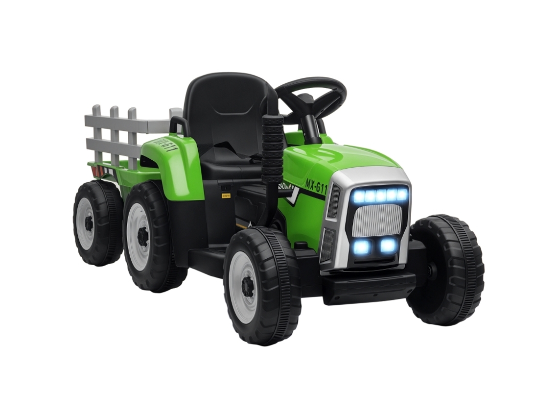 Tractor Infantil Teledirigido, 6 Km/h, Verde Y Negro.
