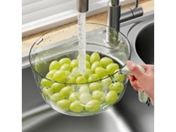 Cesta escurridora multifuncional para lavar alimentos, recipiente para almacenar arroz, verduras y frutas en el refrigerador.