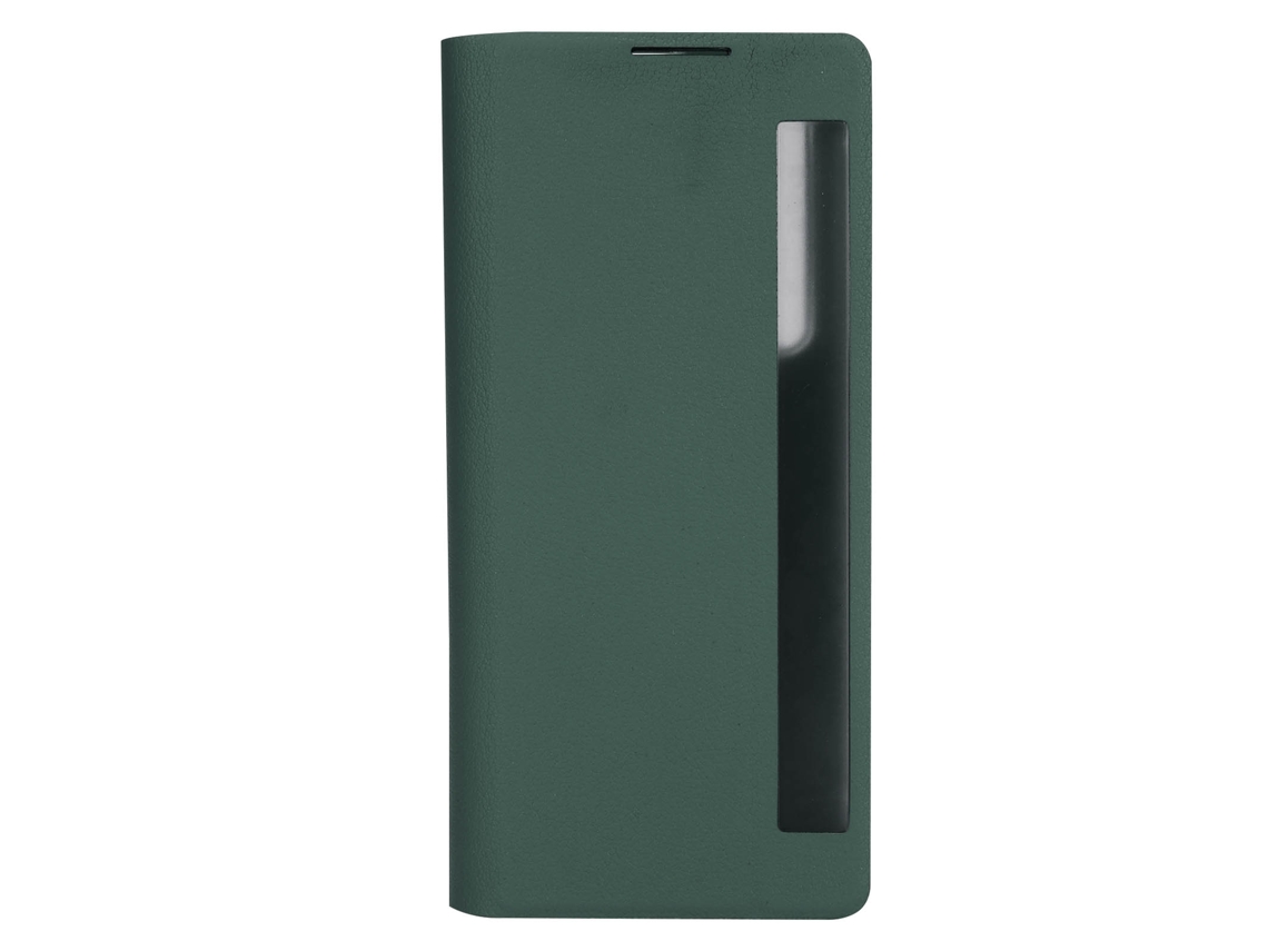 Capa De Couro Flip Com Janela Inteligente E Suporte Para Huawei Mate X2 Verde
