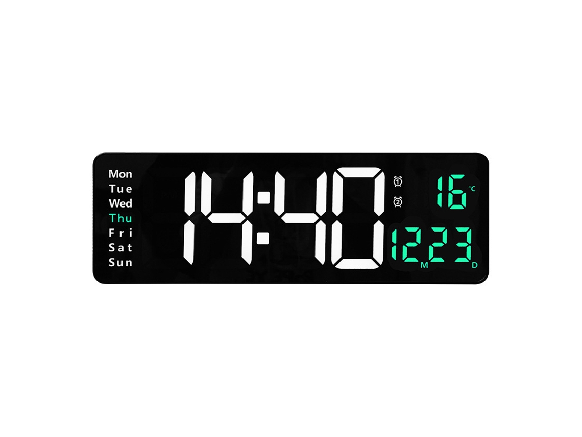 Reloj digital grande de 16, pantalla funcional, simple, para sala de estar RNEMITERY