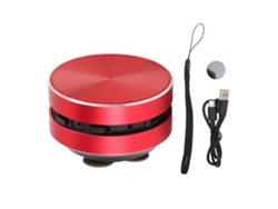 Alto-falante Bluetooth De Condução Óssea Estéreo Bass Portátil Pequeno Sem Fio Com Ventosa Vermelho