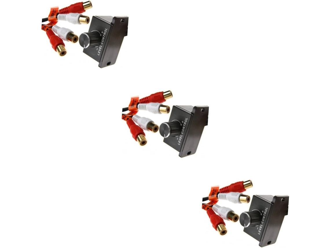 Amplificador De Audio Para Automóvil De 3 Piezas Con Botón De Control De Volumen Remoto Y Conectores Prácticos.
