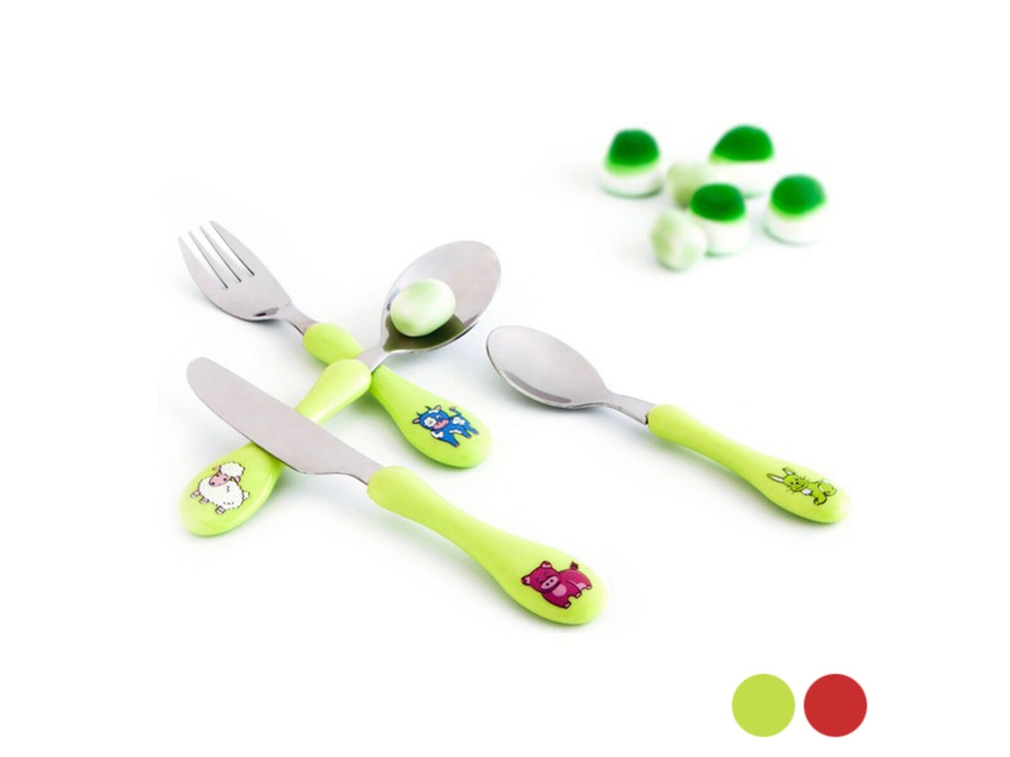 Juego de Cubiertos AMEFA Enfant Metal Bicolor (Fucsia - 4,5 cm)