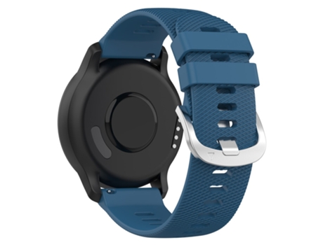 Correa de Silicona 20mm raya cruzada para Garmin VivoMove Trend/Venu Sq 2 - azul oscuro