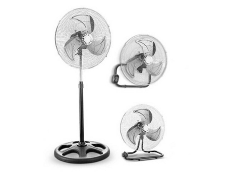 Ventilador de pie 3 en 1 suelo pared 18'' metálico aspa acero Giratorio