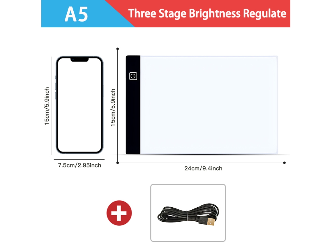 Tabla De Dibujo Led A3/a4/a5 Ajustable Ultra Hd Niños Juguete Educativo Creativo Aeuzwr