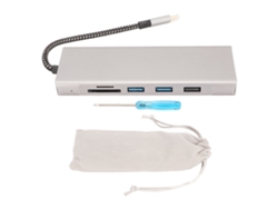 Conector Usb C Hub 8 En 1 Estuche Para Ssd M.2 Nvme Estación De Acoplamiento 100w 5gbps De Aluminio