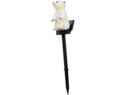 Lámpara solar de jardín blanca con diseño de animales, ideal para decorar patios, lámpara solar Gokoco