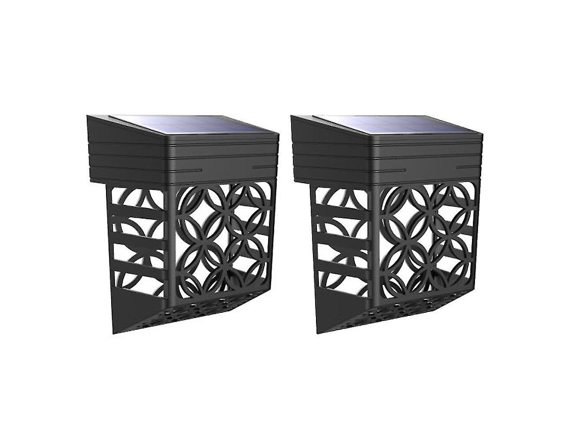 Rebe-luz Solar Exterior 2 Piezas Para Deck Escalones Poste Cerca Jardín Iluminación Decorativa