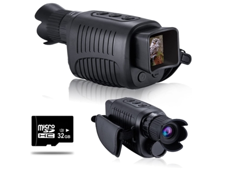 Monocular de Visión Nocturna Digital 2K Full Hd Video Larga Distancia Infrarrojo Gafas de Visión Nocturna Prismáticos Negro
