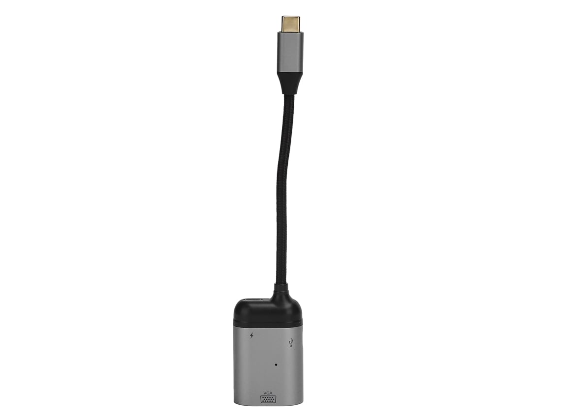 Adaptador Convertidor Usb-c A Vga Con Concentrador Pd3.0 De 100 W Para Portátil, Teléfono Móvil Y Proyector