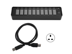 Hub Usb (expansão De 10 Portas, Transmissão De Alta Velocidade Usb3.0)