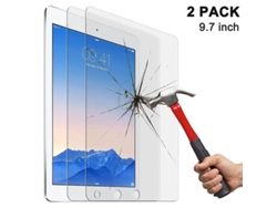 2 Protectores De Pantalla De Vidrio Templado Para Ipad Air/air 2 De 9,7 Pulgadas Con Kit De Accesorios. Compatible Con Modelos De Apple.