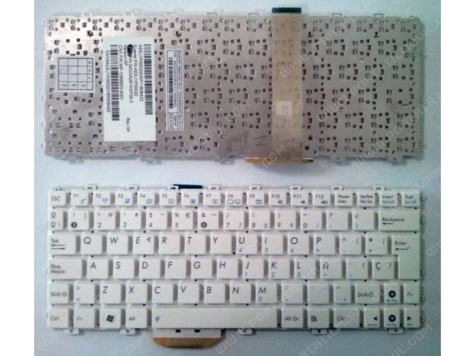 Teclado Blanco Portátil Asus Eee Pc 1015Cx 1015Bx 1015B 1015Px