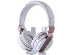 Auriculares Inalámbricos Bluetooth Estéreo Hi-fi Recargables De Color Blanco Con Control De Volumen, Aislamiento De Ruido Y Micrófono.
