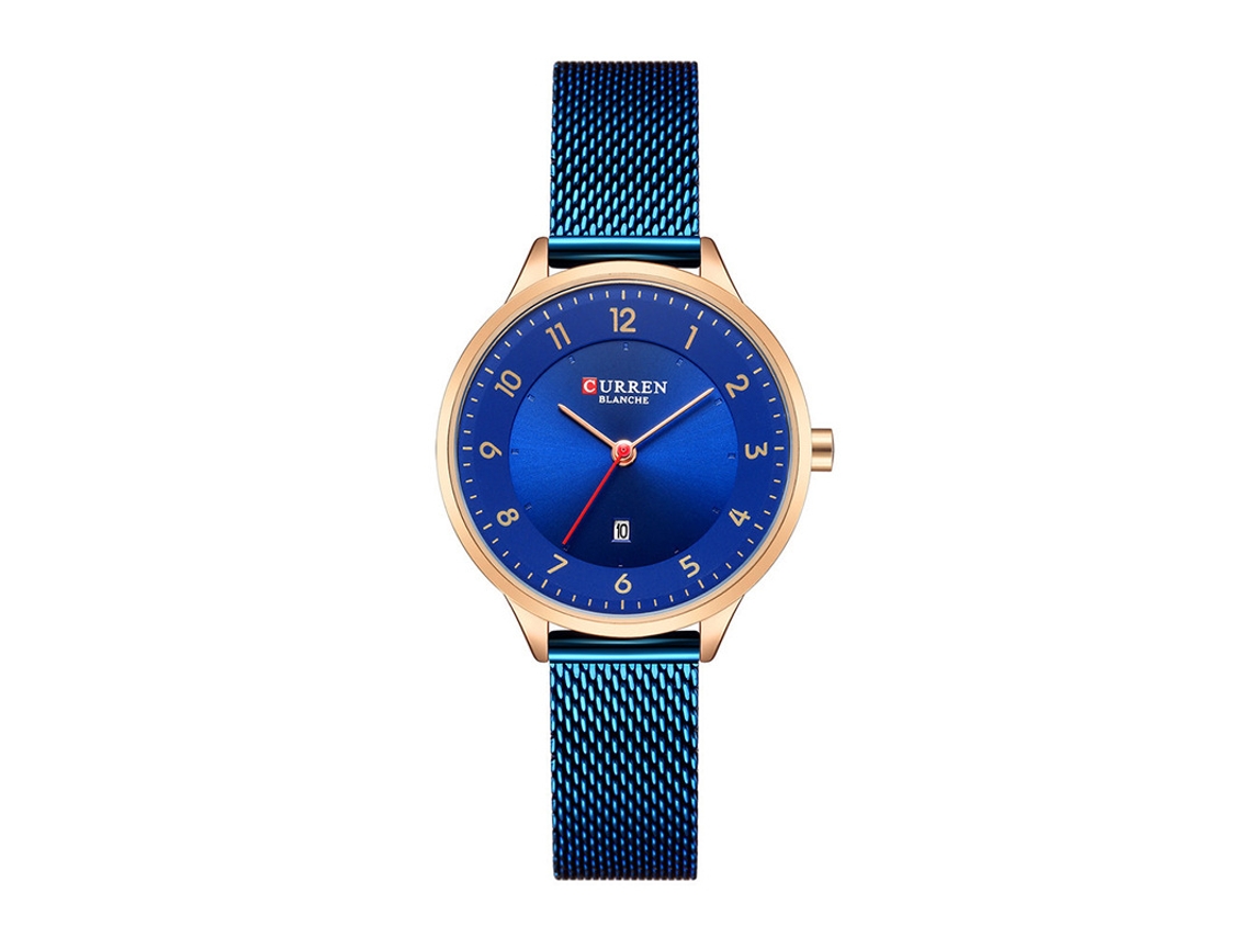 Reloj De Cuarzo, Esfera Elegante Y Sencilla, Correa De Malla Metálica, Estilo Casual Para Mujer.