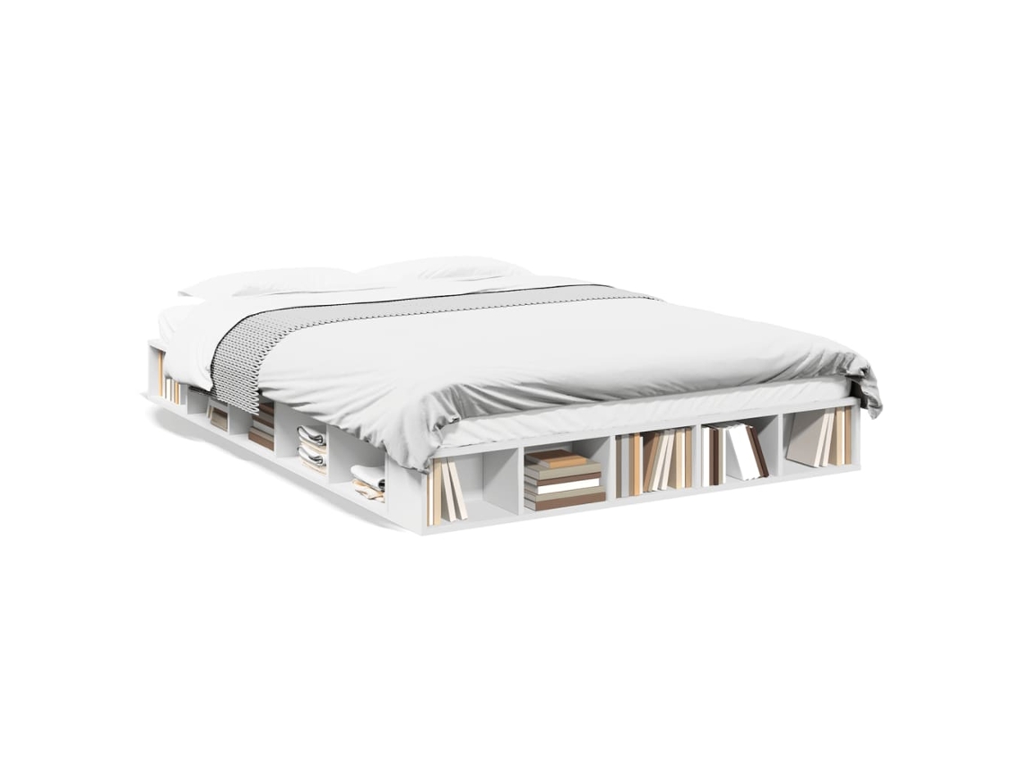 Maison Exclusive - Estructura De Cama Madera De Ingeniería Blanca 160x200 Cm