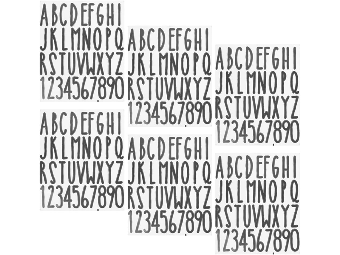 Pegatinas Letras Números Pvc Autoadhesivas Negras,