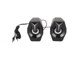 Altavoz Usb Con Luces Rgb, Control De Volumen, Subwoofer Portátil Para Ordenador De Sobremesa, Negro.