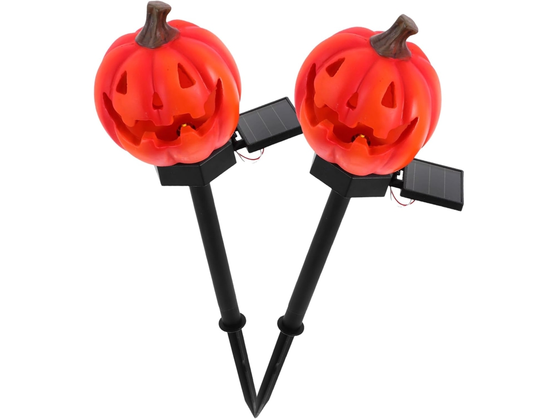 2 Estacas Decorativas Solares Para Jardín Con Luces De Halloween Para Uso Exterior.