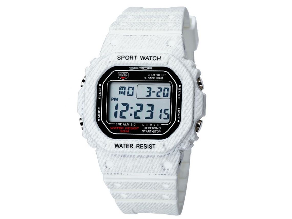 Reloj De Pulsera Deportivo Vaquero Moda Pareja Amante Sanda (blanco Hombre)