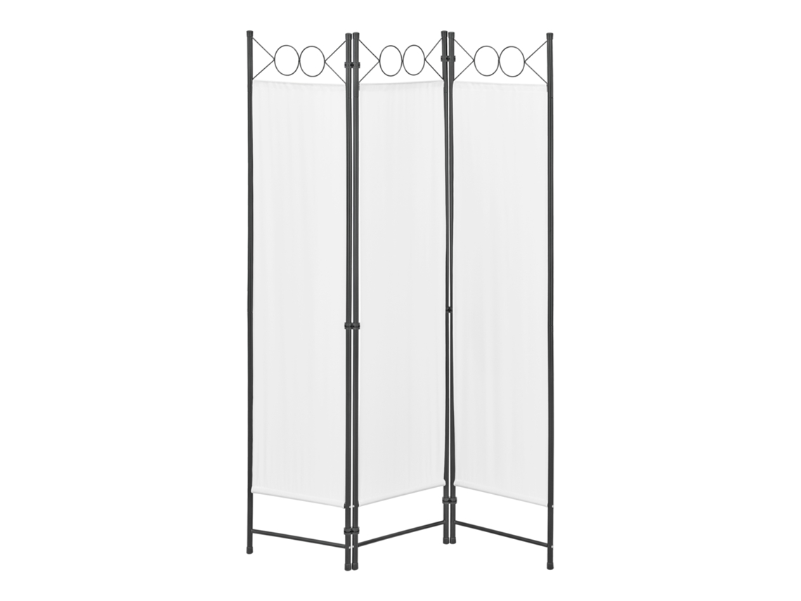 Biombo Separador de 3 Paneles Saragossa 171 x 120 cm Blanco [EN.CASA]