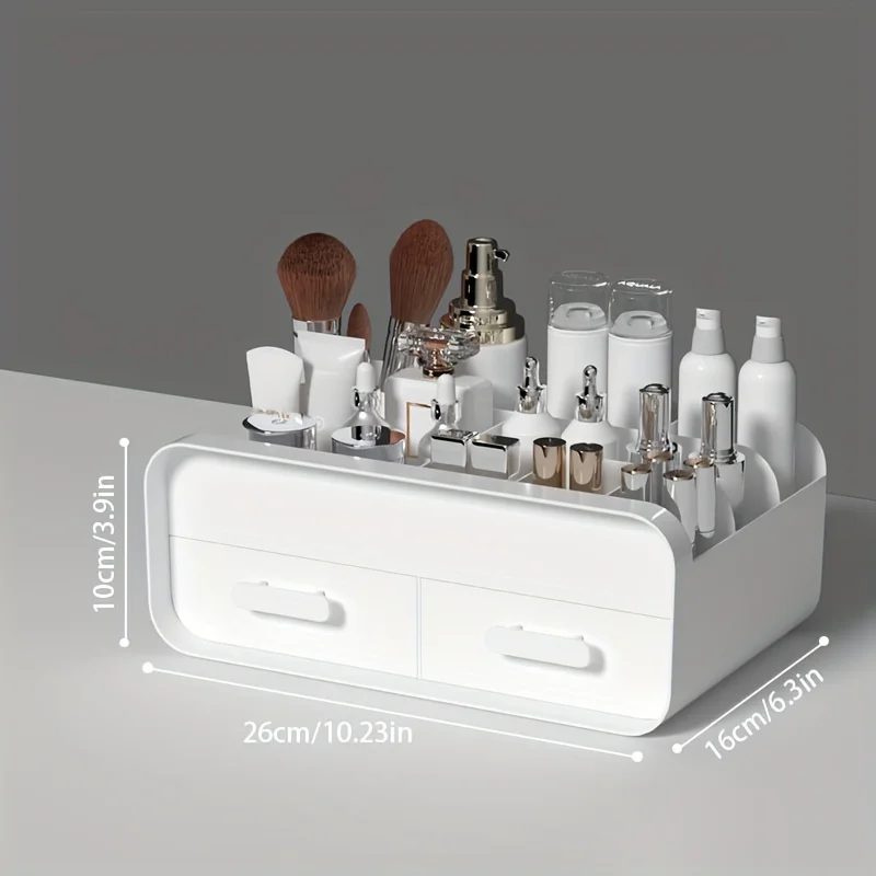 (blanco) Cajón De Almacenamiento De Cosméticos Para Dormitorio, Decoración, Estante De Plástico De Gran Capacidad