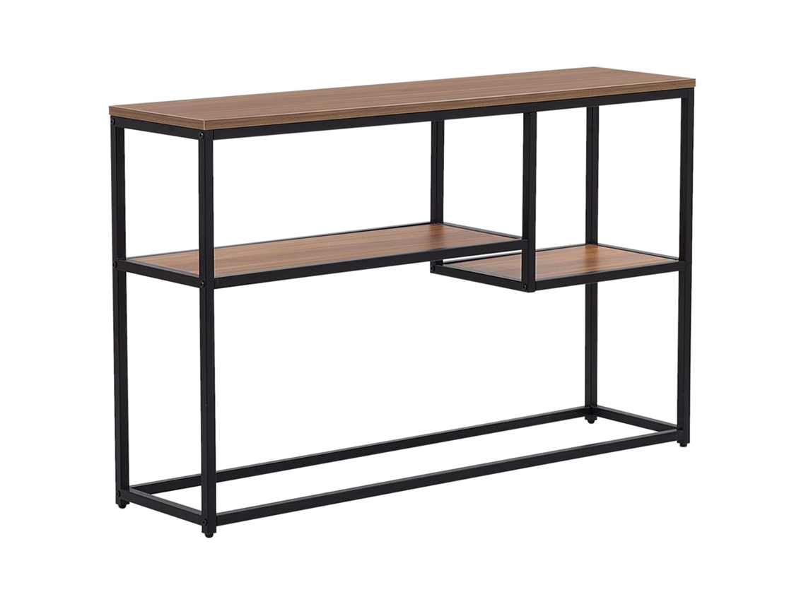 Aparador de estilo industrial BELIANI Belmont de MDF Madera oscura 120x30x76
