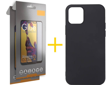 Kit Funda + 2 Protectores de Pantalla Apple iPhone 11 Pro SKYHE Full Liso (Negro)