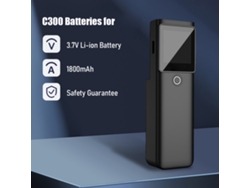 Batería de alta capacidad Sjcam C300 con pantalla, carga rápida, compacta y portátil para cámara.