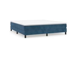 Maison Exclusive - Estructura De Cama Con Somier Terciopelo Azul Oscuro 160x200cm