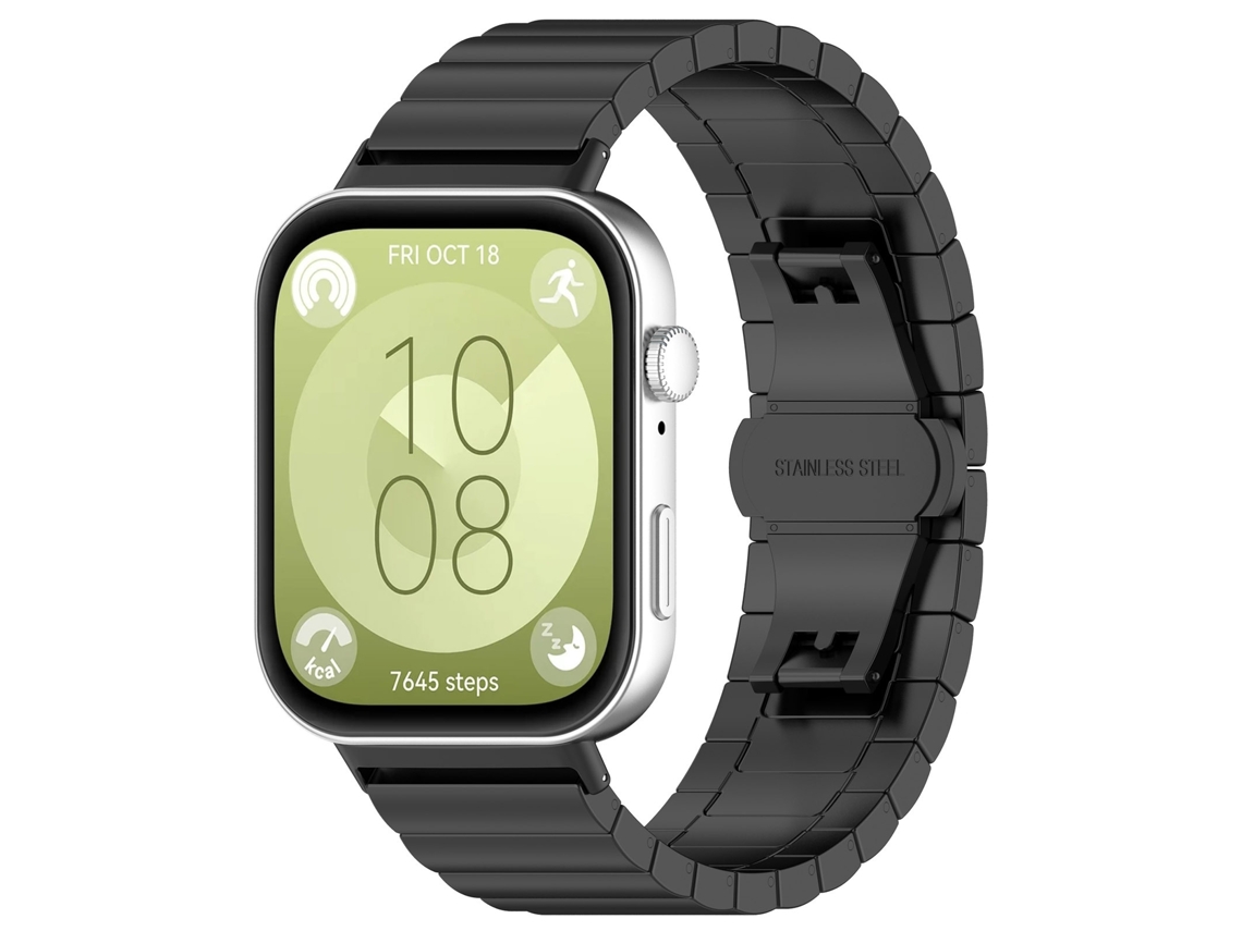 Correa Gertiz de acero inoxidable para Huawei Watch Fit 4/Fit 4 Pro/Fit 3 (negra)
