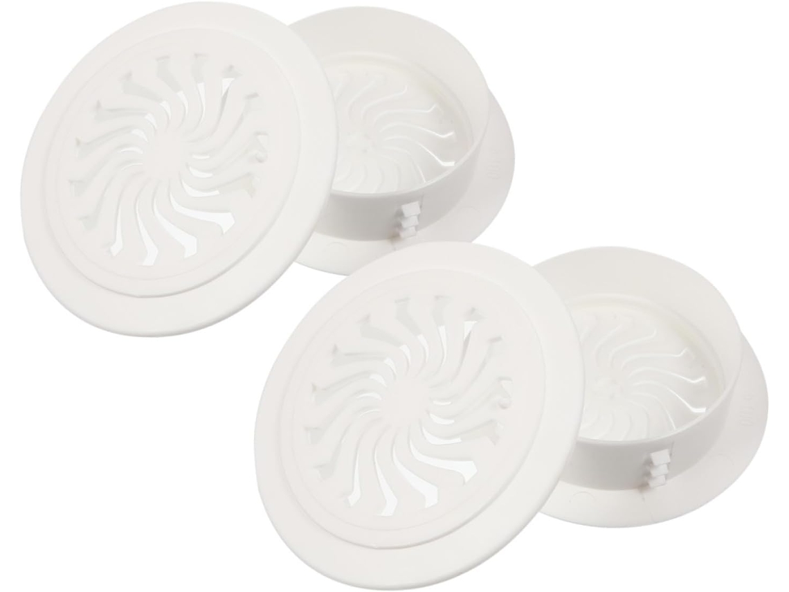 2 Piezas, Té, Diseño Simple, 2 Piezas De Cubierta Decorativa Para Orificio De Pared De Aire Acondicionado Duradera Y