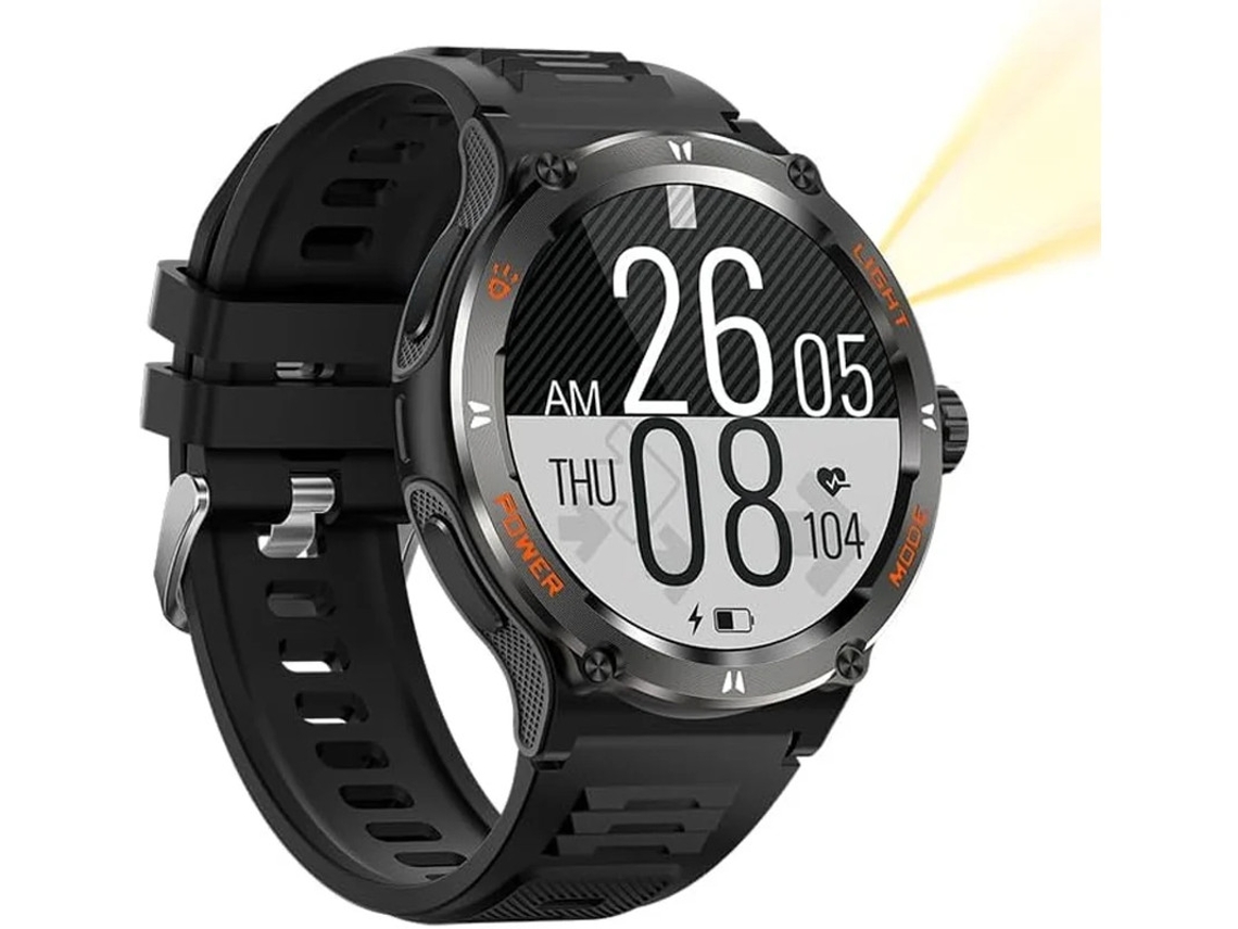 Reloj inteligente para hombre con monitor de actividad física, pantalla táctil de 1,53", resistente al agua hasta 3 ATM, monitor de ritmo cardíaco y presión arterial.