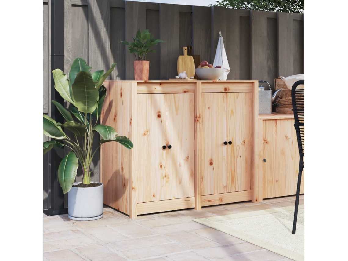 Puertas de cocina exteriores (2 unidades, 50 x 9 x 82 cm, pino macizo, WSD625910) Lovely Home
