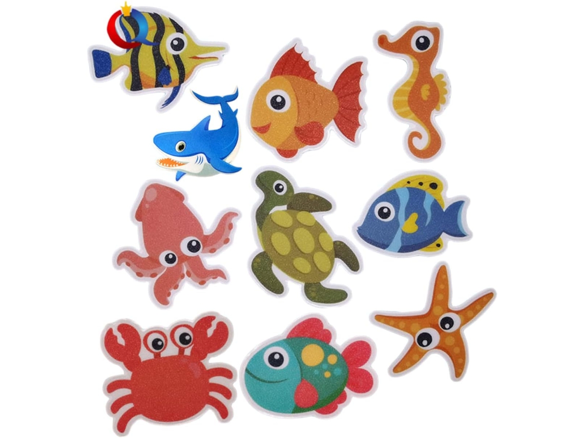 Juego de 10 pegatinas antideslizantes para baño, cinta antideslizante para ducha, cinta de seguridad para Slowmoose