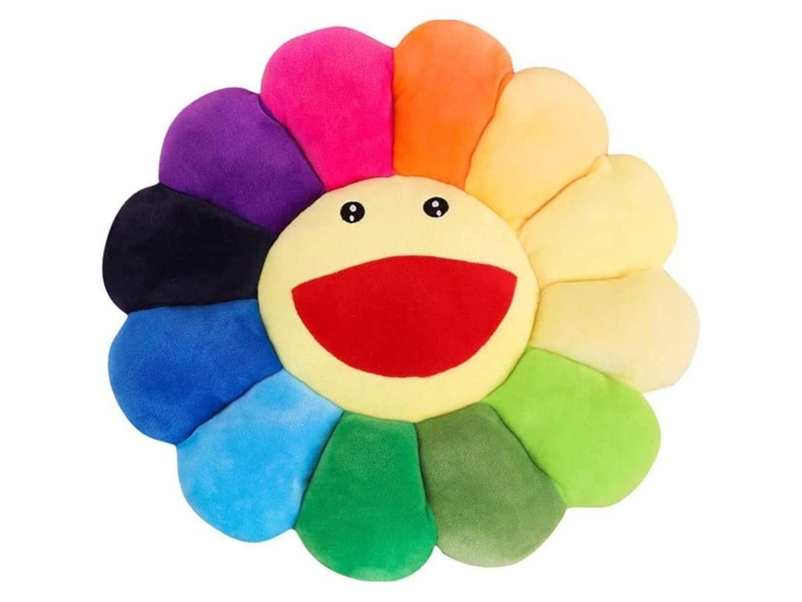 Travesseiro de Pelúcia Flor Tefu, Girasol Macio e Confortável, 42cm