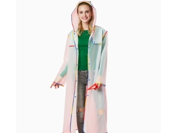Impermeable Largo Y Grueso Para Hombre Y Mujer, Impermeable Con Capucha De Eva, Poncho Universal Para Senderismo (talla L)