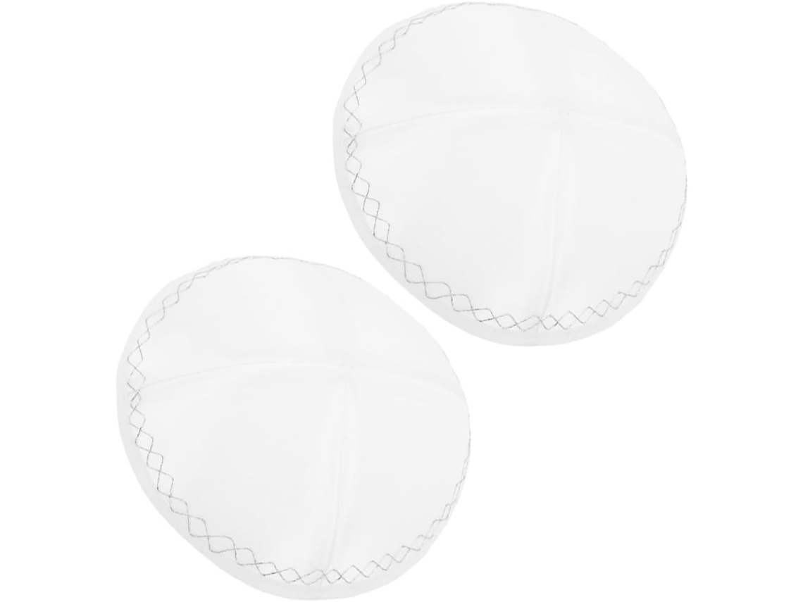 Conjunto De Kipá Blanca De 2 Piezas En Poliéster Ligero Y Versátil Para Hombres Y Adolescentes, Sombrero