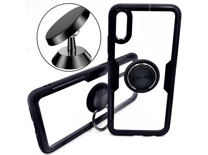 Kit Soporte Magnético y Carcasa Huawei P30 Clear Armor Transparente