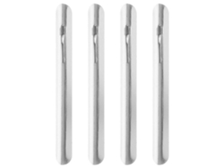 4pcs Rascador De Migas De Acero Inoxidable Para Mesa Counter Restaurante Escoba De Migas 15,00x1,50x0,20cm Plata
