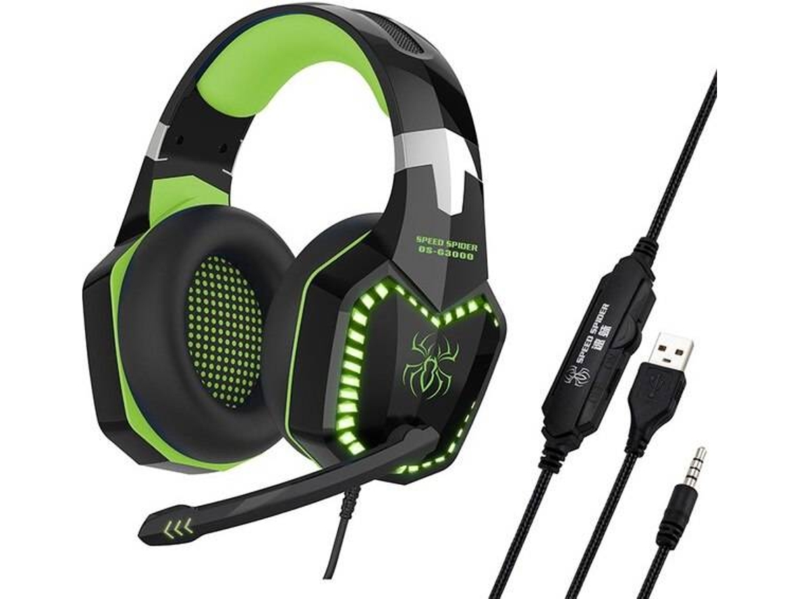 Auriculares con Cable ALIN615-3 (On Ear - Micrófono - Noise Canceling - Verde)