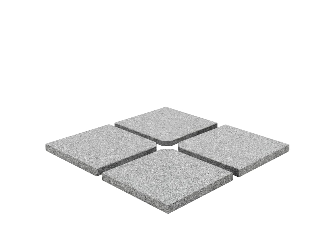 Maison Exclusive - Placa De Peso Para Sombrilla 4 Uds Granito Gris Cuadrada 100kg