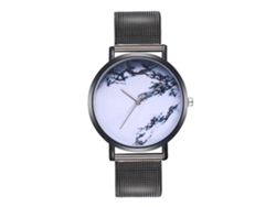 Reloj De Pulsera Informal Para Hombre Y Mujer Con Correa De Malla, Cuarzo Analógico, Negro.