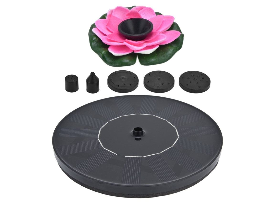 Minibomba Solar Flotante Para Fuentes, Ideal Para Bebederos De Pájaros, Jardines, Estanques, Piscinas Y Uso Exterior. Lotus.