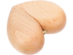 Elegante Creativa Anillos Forma Corazón Madera Cerezo Marrón Ideal Propuestas Matrimonio Compromisos Bodas